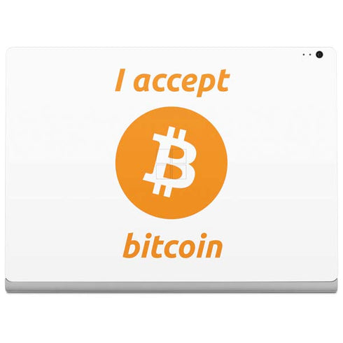 I Accept Bitcoin Surface Book 2 13.5in Skin